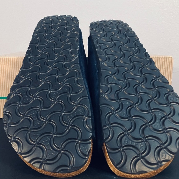 Birki’s Lyon Navy Suede Women's Sandal, Size 8 - Picture 4 of 6